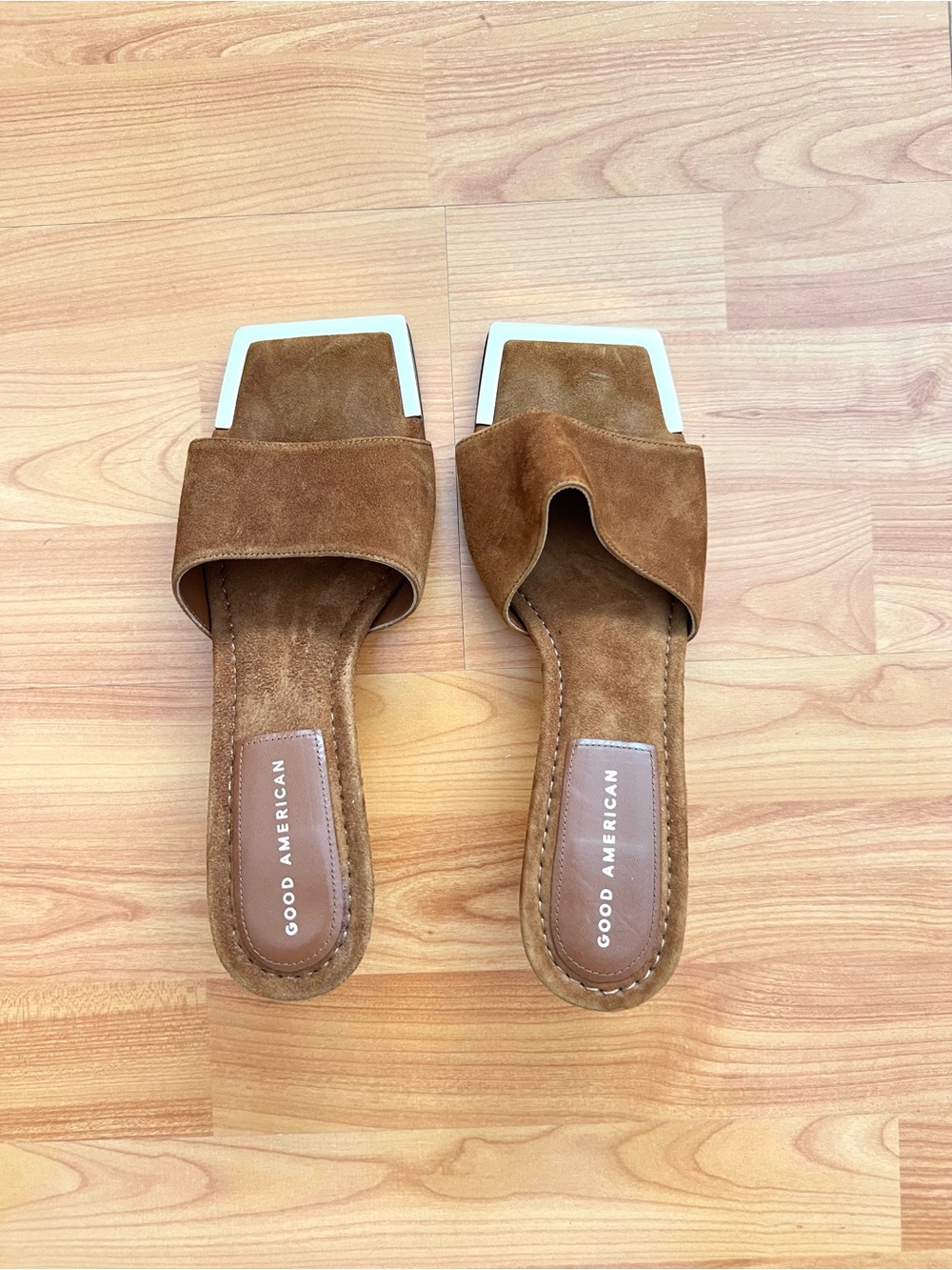 Good American The Standout Square Toe Mule